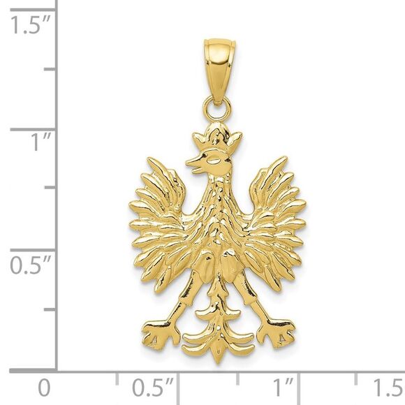 10K Yellow Gold Phoenix Mythological Bird Charm